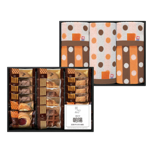 名入れ アンドスイーツ＆今治タオル詰合せBOX Ｅ