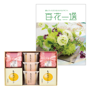 烏鶏庵 烏骨鶏菓子3種7個詰合せとカタログギフト 百花一選 えんじゅ