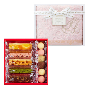 ひととえ キュートセレクションＣと ディズニー フェイスタオル