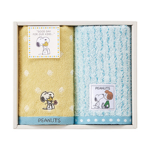 スヌーピー ハグ ウォッシュタオル2枚セット