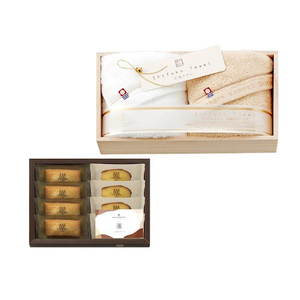 アンリ・シャルパンティエ 名入れ フィナンシェ・マドレーヌ詰合せと今治謹製 至福タオル