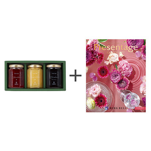 日本橋 千疋屋総本店 フルーツジャム3瓶入とカタログギフト プレゼンテージエクセレント アンサンブル