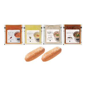 スープストックトーキョー 人気スープ4個とパンの詰合せ