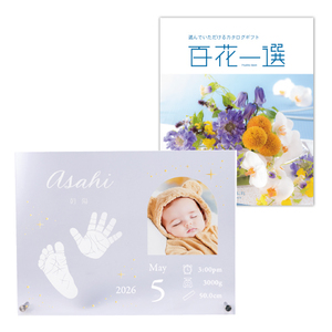 ベビーフォトフレームクリアボードBキラキラ星＋カタログギフト 百花一選 はるにれ