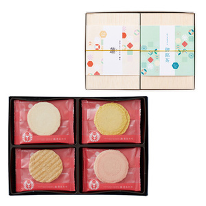 山田園 名入れ日本茶2箱(茶箱入り)＆志ま秀 海老菓子詰合せ