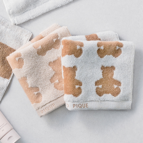 ジェラート ピケ ベア柄タオルハンカチ2枚セット