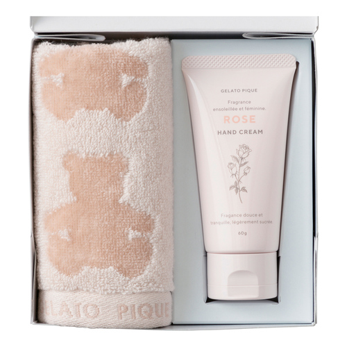 ジェラート ピケ ベア柄タオルハンカチ&ハンドクリームセット