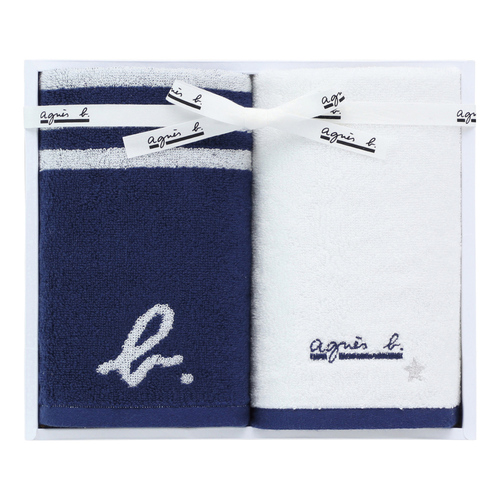 アニエスべー フェイスタオル2枚セット