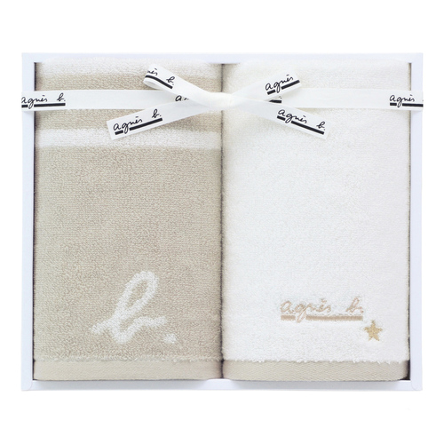 アニエスべー フェイスタオル2枚セット