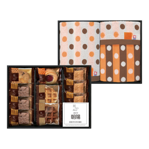 名入れ アンドスイーツ＆今治タオル詰合せBOX Ｃ