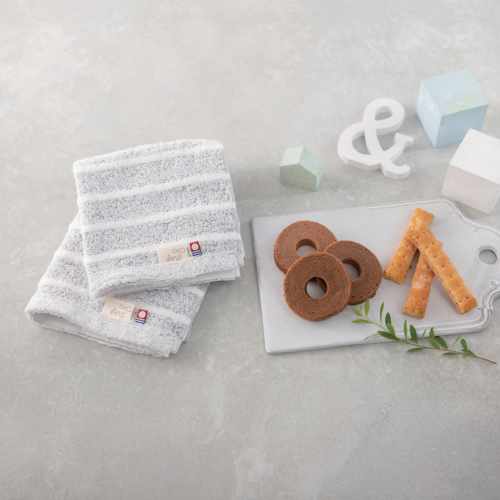 名入れ アンド ベイクドスイーツ＆今治タオル詰合せBOX Ｄ