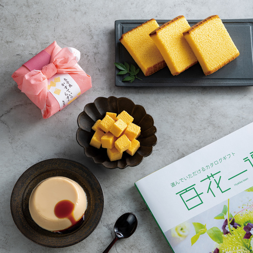 烏鶏庵 烏骨鶏菓子3種7個詰合せとカタログギフト 百花一選 えんじゅ