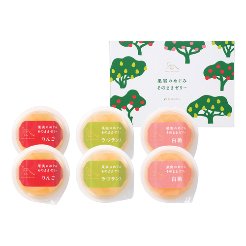 日本の極み 果実のめぐみそのままゼリー 6個入
