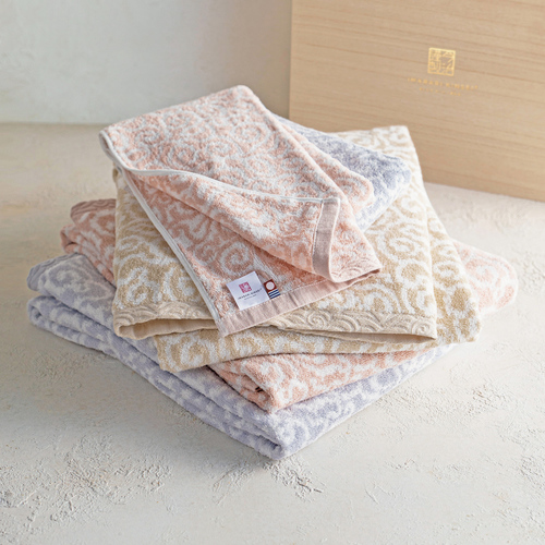 今治謹製 紋織タオル タオル3枚セットとカタログギフト 選べる国産和牛 えんじゅ・延壽