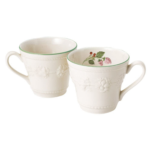 ウェッジウッド クイーンズウェア コレクション フェスティビティ ラズベリー マグ ペア