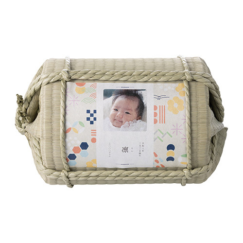 写真入り名入れ体重米(い草俵入)