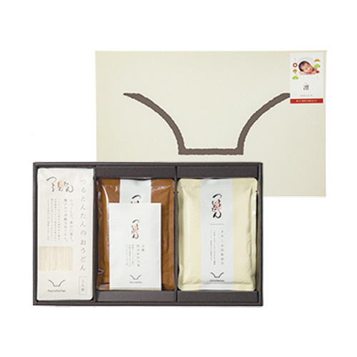 写真入り名入れ つるとんたん かけ・カレー・クリームのおうどん3人前