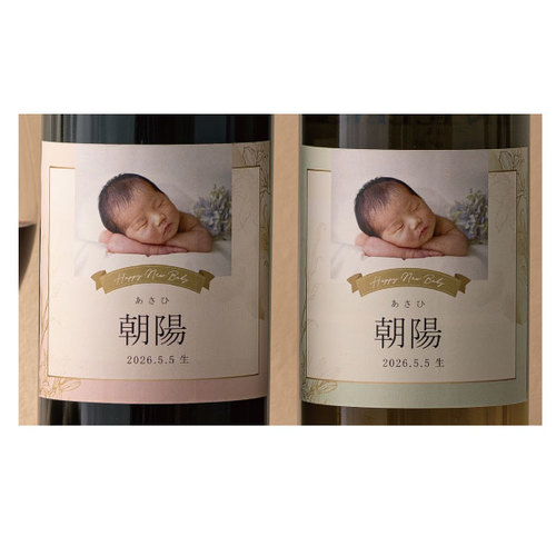 写真入り名入れ ボルドー赤白ワインセットB