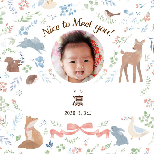 写真入り名入れ スイーツBOX(木箱二段)