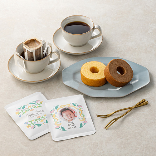 写真入り名入れ SHIKOKU COFFEE ドリップバッグコーヒー&スイーツセットA