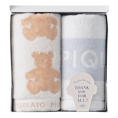ジェラート ピケ ベア柄タオルハンカチ2枚セットとカタログギフト チャオ ひかり