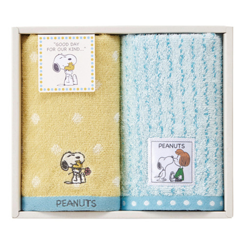 スヌーピー ハグ ウォッシュタオル2枚セットとミルキーダックワーズ5個入