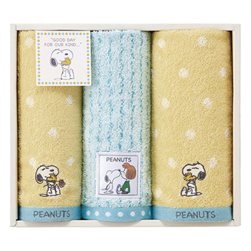 スヌーピー ハグ ウォッシュ・フェイスタオルセットとミルキーダックワーズ5個入