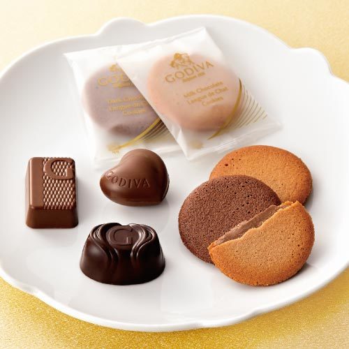 ゴディバ クッキー4枚&チョコレートアソートメント8粒とカタログギフト プレゼンテージ シンフォニー
