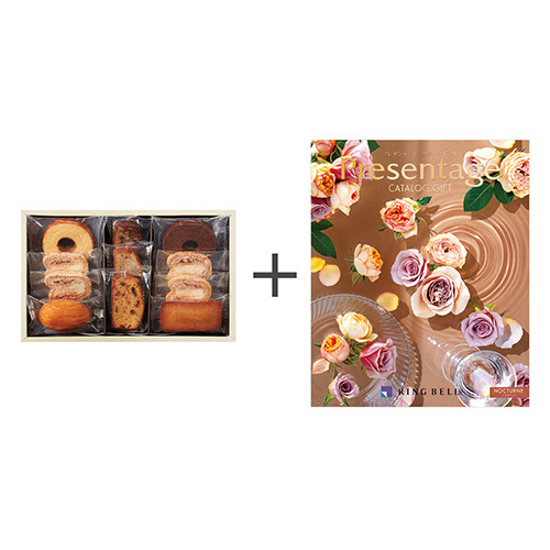 パティスリー キハチ 焼菓子詰合せ 8種11個入とカタログギフト プレゼンテージ ノクターン