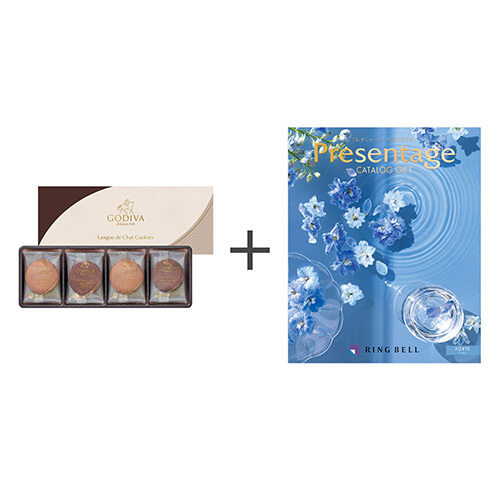ゴディバ ラングドシャクッキーアソートメント8枚入とカタログギフト プレゼンテージ フォルテ