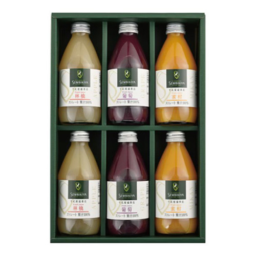 日本橋 千疋屋総本店 ストレートジュース6本詰合せとカタログギフト プレゼンテージ カルテット