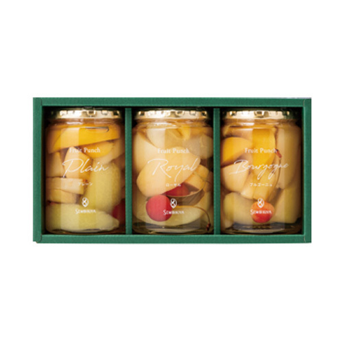 日本橋 千疋屋総本店 フルーツポンチ3瓶詰合せとカタログギフト プレゼンテージ ビオラ