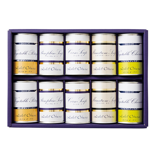 ホテルオークラ スープ缶詰10個詰合せとカタログギフト プレゼンテージ ノクターン