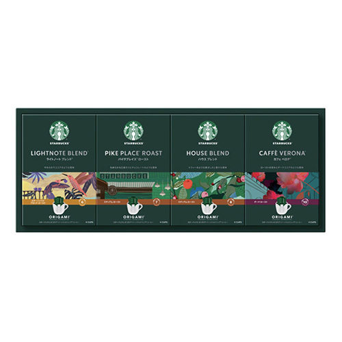ゴディバ ラングドシャクッキーアソートメント18枚入とスターバックス オリガミ パーソナルドリップコーヒーギフトB