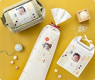 赤ちゃんの写真や名前入りの商品は?